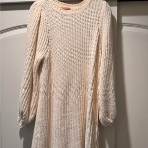 Show me your Mumu - Cream Textured Knit Sweater Dress